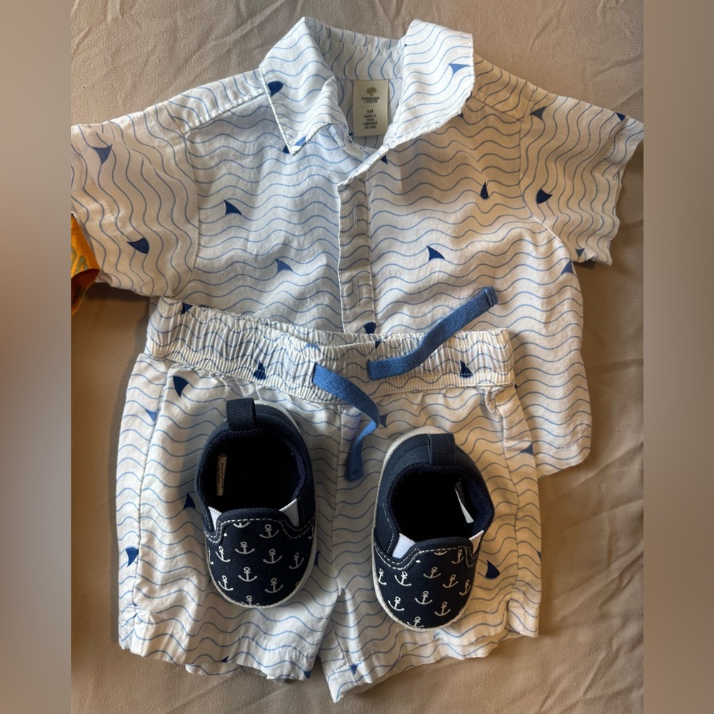 Multiple outfits, 3-6 months. Jamie and jack, old navy, tucker and tate